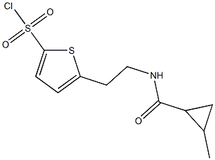 5-(2-{[(2-methylcyclopropyl)carbonyl]amino}ethyl)thiophene-2-sulfonyl chloride 结构式