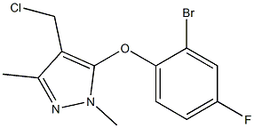 5-(2-bromo-4-fluorophenoxy)-4-(chloromethyl)-1,3-dimethyl-1H-pyrazole 结构式