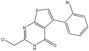 5-(2-bromophenyl)-2-(chloromethyl)-3H,4H-thieno[2,3-d]pyrimidin-4-one 结构式