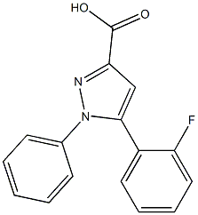 5-(2-fluorophenyl)-1-phenyl-1H-pyrazole-3-carboxylic acid 结构式