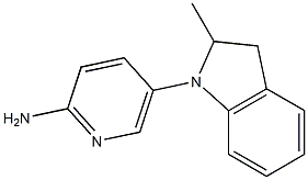 5-(2-methyl-2,3-dihydro-1H-indol-1-yl)pyridin-2-amine 结构式