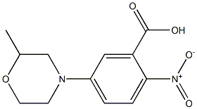 5-(2-methylmorpholin-4-yl)-2-nitrobenzoic acid 结构式