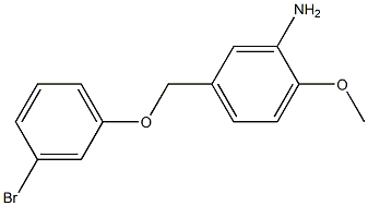 5-(3-bromophenoxymethyl)-2-methoxyaniline 结构式