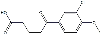 5-(3-chloro-4-methoxyphenyl)-5-oxopentanoic acid 结构式
