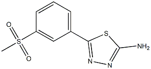 5-(3-methanesulfonylphenyl)-1,3,4-thiadiazol-2-amine 结构式