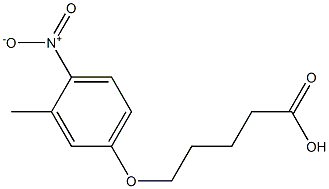 5-(3-methyl-4-nitrophenoxy)pentanoic acid 结构式