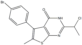 5-(4-bromophenyl)-2-(1-chloroethyl)-6-methyl-3H,4H-thieno[2,3-d]pyrimidin-4-one 结构式