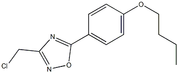 5-(4-butoxyphenyl)-3-(chloromethyl)-1,2,4-oxadiazole 结构式