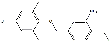 5-(4-chloro-2,6-dimethylphenoxymethyl)-2-methoxyaniline 结构式