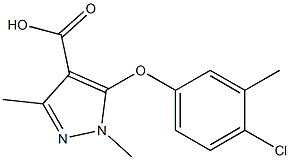 5-(4-chloro-3-methylphenoxy)-1,3-dimethyl-1H-pyrazole-4-carboxylic acid 结构式