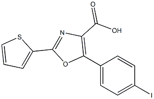 5-(4-iodophenyl)-2-(thiophen-2-yl)-1,3-oxazole-4-carboxylic acid 结构式