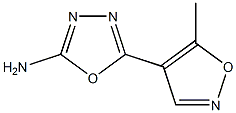 5-(5-methyl-1,2-oxazol-4-yl)-1,3,4-oxadiazol-2-amine 结构式