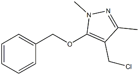 5-(benzyloxy)-4-(chloromethyl)-1,3-dimethyl-1H-pyrazole 结构式