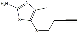 5-(but-3-ynylthio)-4-methyl-1,3-thiazol-2-amine 结构式