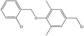 5-(chloromethyl)-2-[(2-chlorophenyl)methoxy]-1,3-dimethylbenzene 结构式