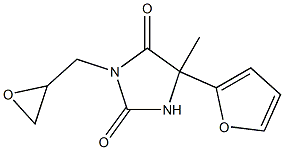 5-(furan-2-yl)-5-methyl-3-(oxiran-2-ylmethyl)imidazolidine-2,4-dione 结构式