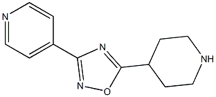 5-(piperidin-4-yl)-3-(pyridin-4-yl)-1,2,4-oxadiazole 结构式