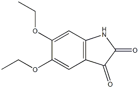 5,6-diethoxy-2,3-dihydro-1H-indole-2,3-dione 结构式