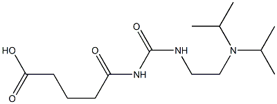 5-[({2-[bis(propan-2-yl)amino]ethyl}carbamoyl)amino]-5-oxopentanoic acid 结构式