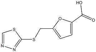 5-[(1,3,4-thiadiazol-2-ylthio)methyl]-2-furoic acid 结构式