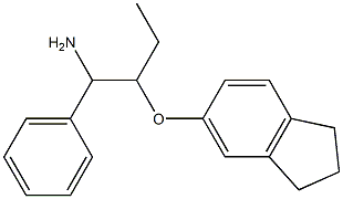 5-[(1-amino-1-phenylbutan-2-yl)oxy]-2,3-dihydro-1H-indene 结构式