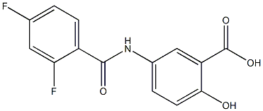 5-[(2,4-difluorobenzoyl)amino]-2-hydroxybenzoic acid 结构式