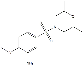 5-[(2,6-dimethylmorpholine-4-)sulfonyl]-2-methoxyaniline 结构式