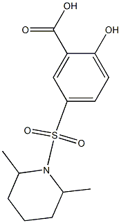 5-[(2,6-dimethylpiperidine-1-)sulfonyl]-2-hydroxybenzoic acid 结构式