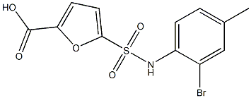 5-[(2-bromo-4-methylphenyl)sulfamoyl]furan-2-carboxylic acid 结构式