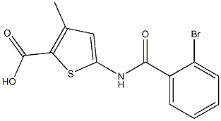5-[(2-bromobenzoyl)amino]-3-methylthiophene-2-carboxylic acid 结构式