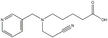 5-[(2-cyanoethyl)(pyridin-3-ylmethyl)amino]pentanoic acid 结构式