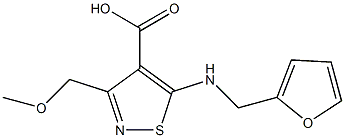 5-[(2-furylmethyl)amino]-3-(methoxymethyl)isothiazole-4-carboxylic acid 结构式