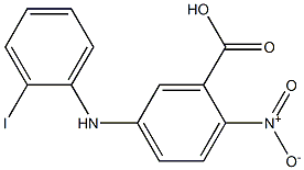 5-[(2-iodophenyl)amino]-2-nitrobenzoic acid 结构式