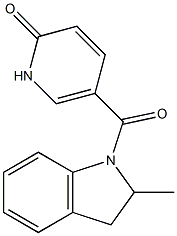 5-[(2-methyl-2,3-dihydro-1H-indol-1-yl)carbonyl]-1,2-dihydropyridin-2-one 结构式
