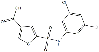 5-[(3,5-dichlorophenyl)sulfamoyl]thiophene-3-carboxylic acid 结构式