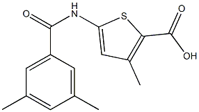 5-[(3,5-dimethylbenzoyl)amino]-3-methylthiophene-2-carboxylic acid 结构式