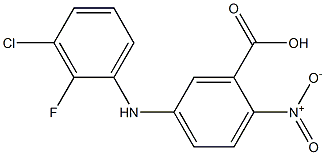 5-[(3-chloro-2-fluorophenyl)amino]-2-nitrobenzoic acid 结构式