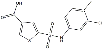 5-[(3-chloro-4-methylphenyl)sulfamoyl]thiophene-3-carboxylic acid 结构式