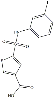 5-[(3-iodophenyl)sulfamoyl]thiophene-3-carboxylic acid 结构式