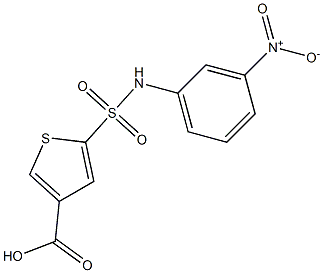 5-[(3-nitrophenyl)sulfamoyl]thiophene-3-carboxylic acid 结构式