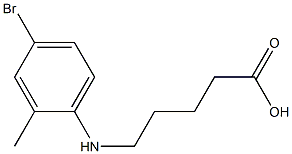 5-[(4-bromo-2-methylphenyl)amino]pentanoic acid 结构式