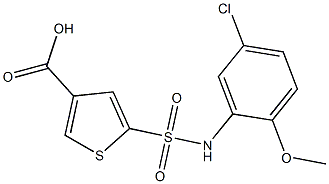 5-[(5-chloro-2-methoxyphenyl)sulfamoyl]thiophene-3-carboxylic acid 结构式