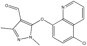 5-[(5-chloroquinolin-8-yl)oxy]-1,3-dimethyl-1H-pyrazole-4-carbaldehyde 结构式