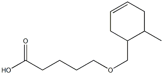 5-[(6-methylcyclohex-3-en-1-yl)methoxy]pentanoic acid 结构式