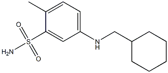 5-[(cyclohexylmethyl)amino]-2-methylbenzene-1-sulfonamide 结构式