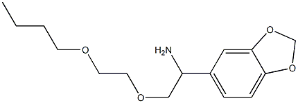 5-[1-amino-2-(2-butoxyethoxy)ethyl]-2H-1,3-benzodioxole 结构式