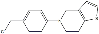 5-[4-(chloromethyl)phenyl]-4H,5H,6H,7H-thieno[3,2-c]pyridine 结构式