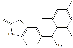 5-[amino(2,4,6-trimethylphenyl)methyl]-2,3-dihydro-1H-indol-2-one 结构式