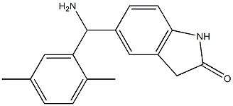 5-[amino(2,5-dimethylphenyl)methyl]-2,3-dihydro-1H-indol-2-one 结构式