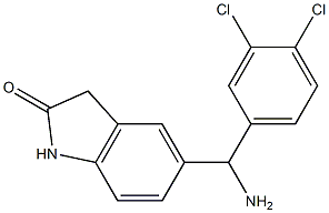 5-[amino(3,4-dichlorophenyl)methyl]-2,3-dihydro-1H-indol-2-one 结构式